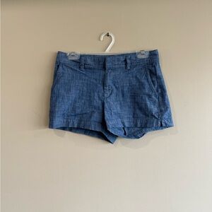 GAP Blue High Chambray Soft Denim Shorts